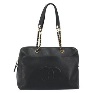 Chanel Vintage Timeless Zip Caviar Black Calfskin Shoulder Bag Bag